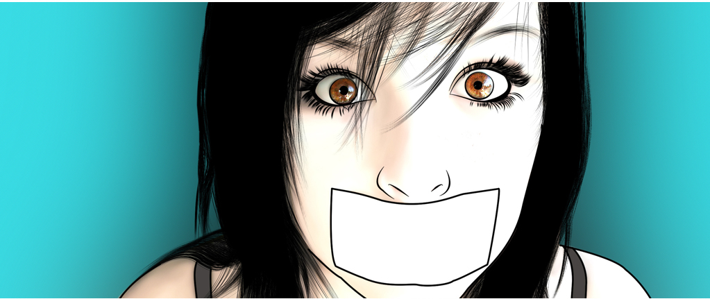 girl with mouth taped up private policy and disclaimer image